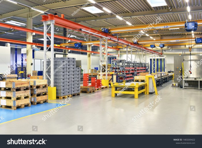 Modern Industrial Factory Mechanical Engineering Equipment Stock Photo ...